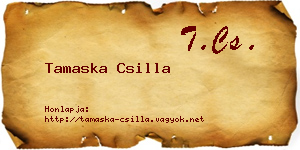 Tamaska Csilla névjegykártya