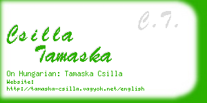 csilla tamaska business card